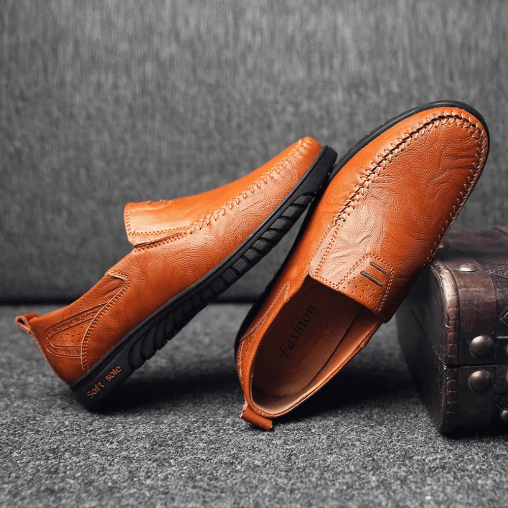 Men's Leather Moccasin Pisa Verno