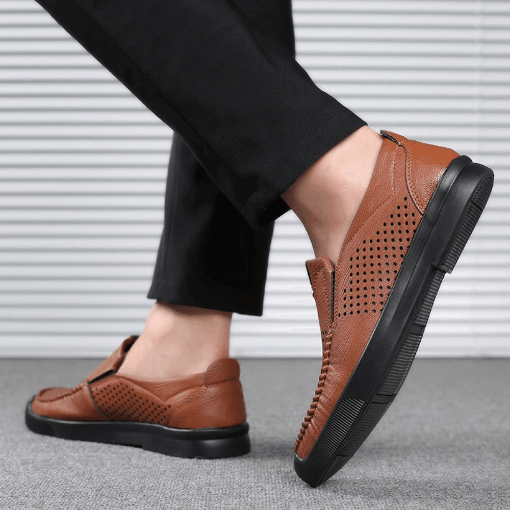 Men's Leather Moccasins Milan Verno