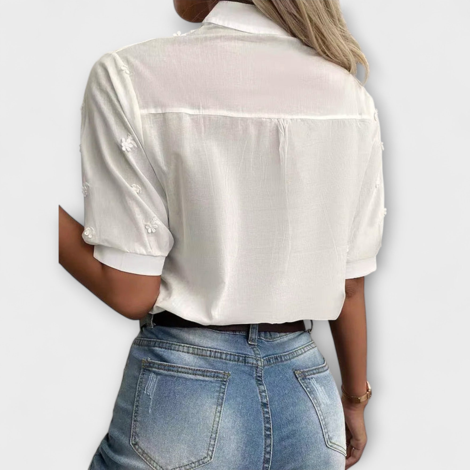 Élise - Mila Blouse with Exquisite Embroidery