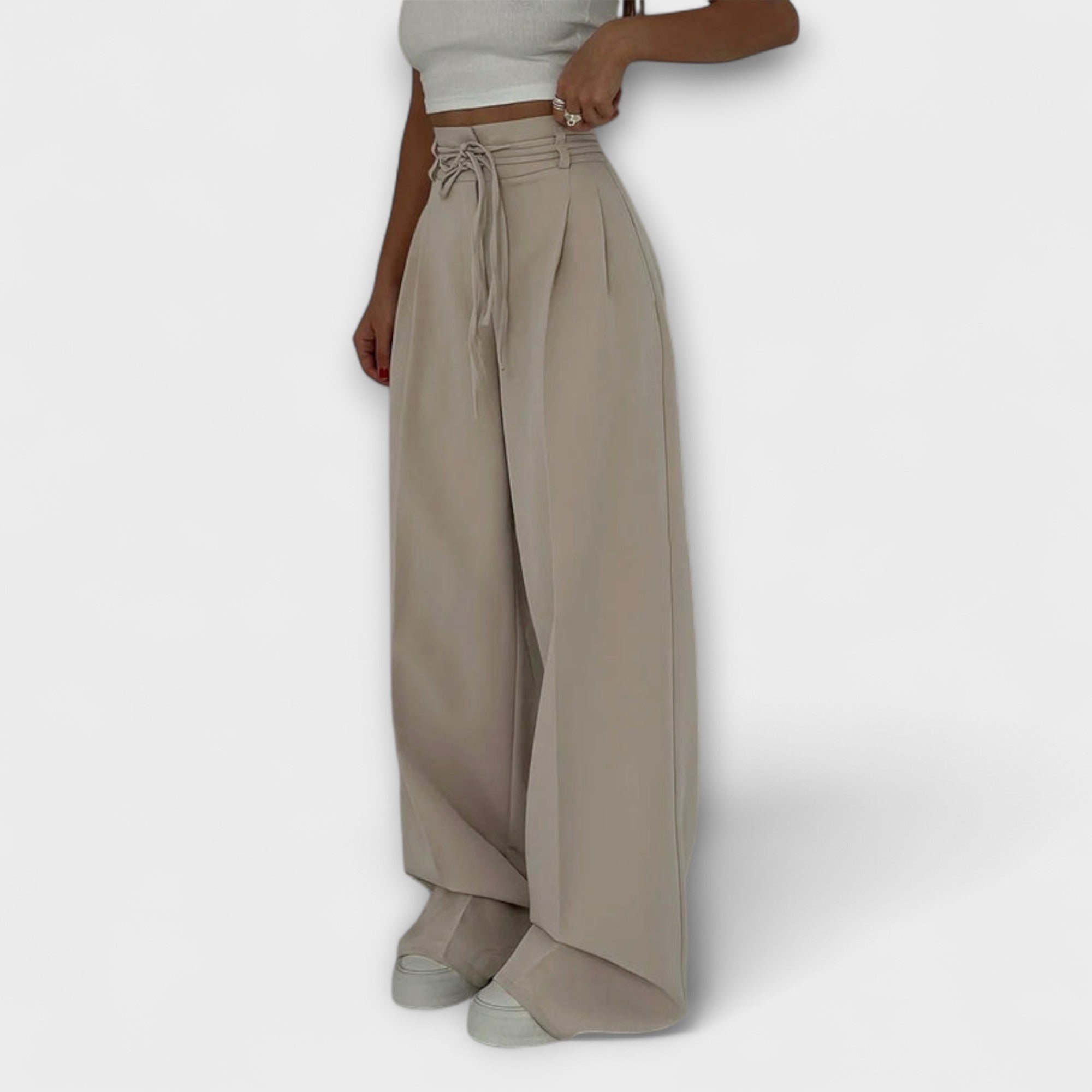 Jill - Lace-Up Casual Pants