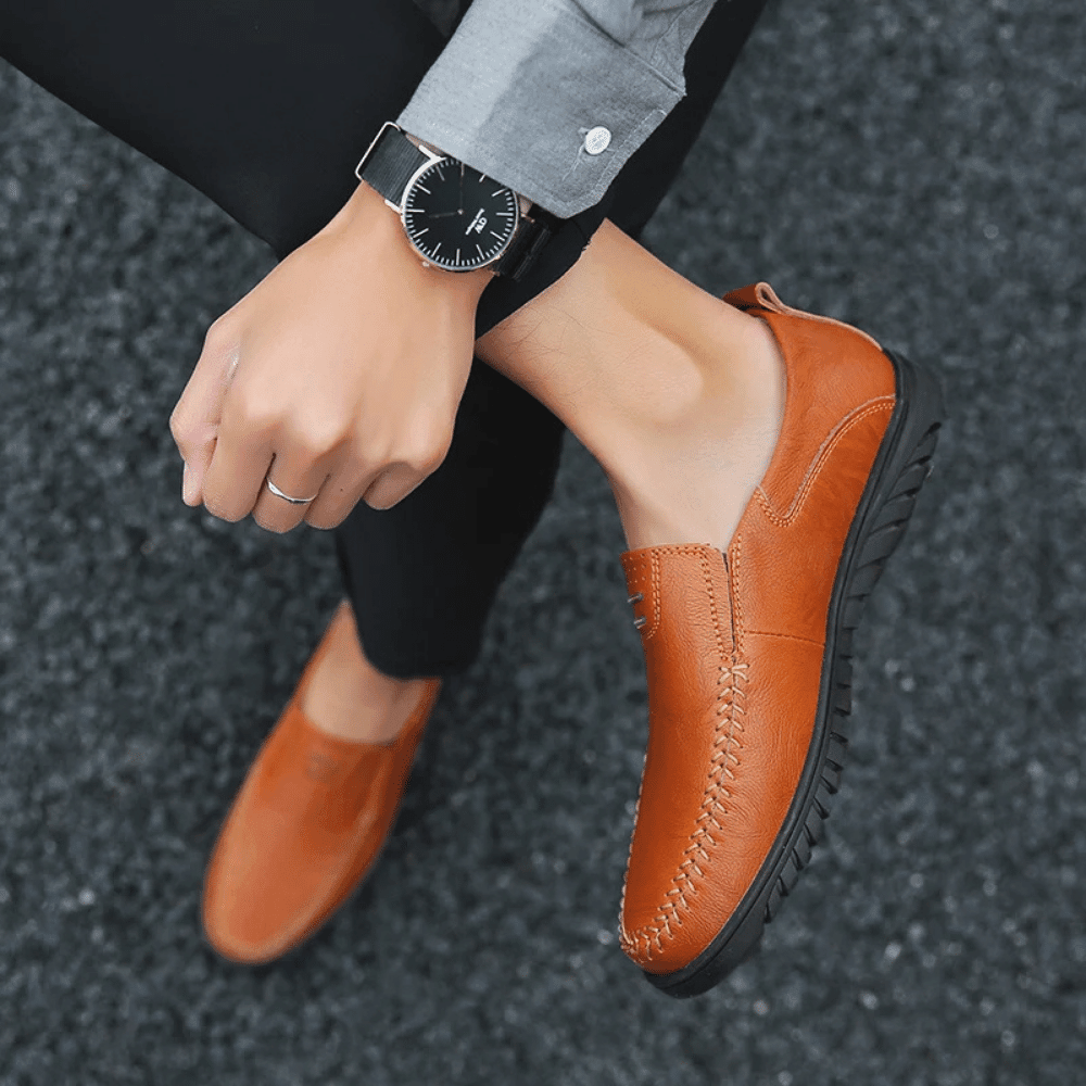 Men's Leather Moccasin Pisa Verno