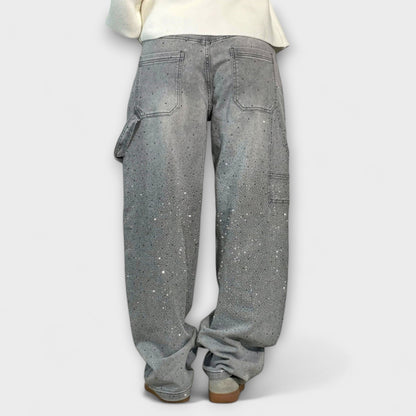 Fable - Shine Denim Jeans in Balloon Carpenter Style