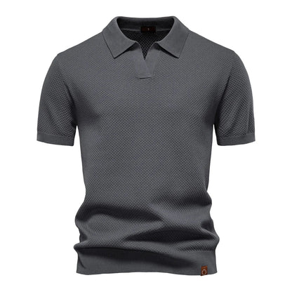 Jacquard Knit Polo Shirt