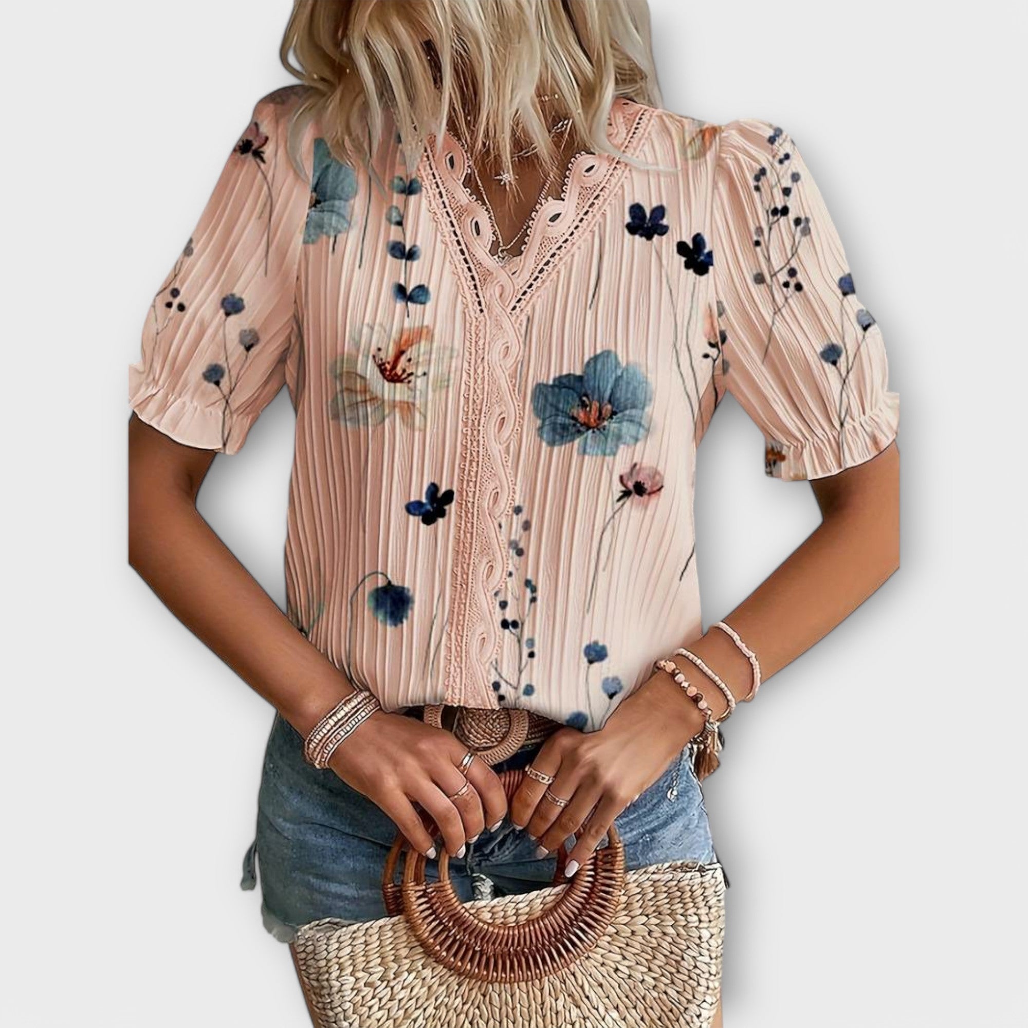 Emily - Fashionable Blouse with V-Neck