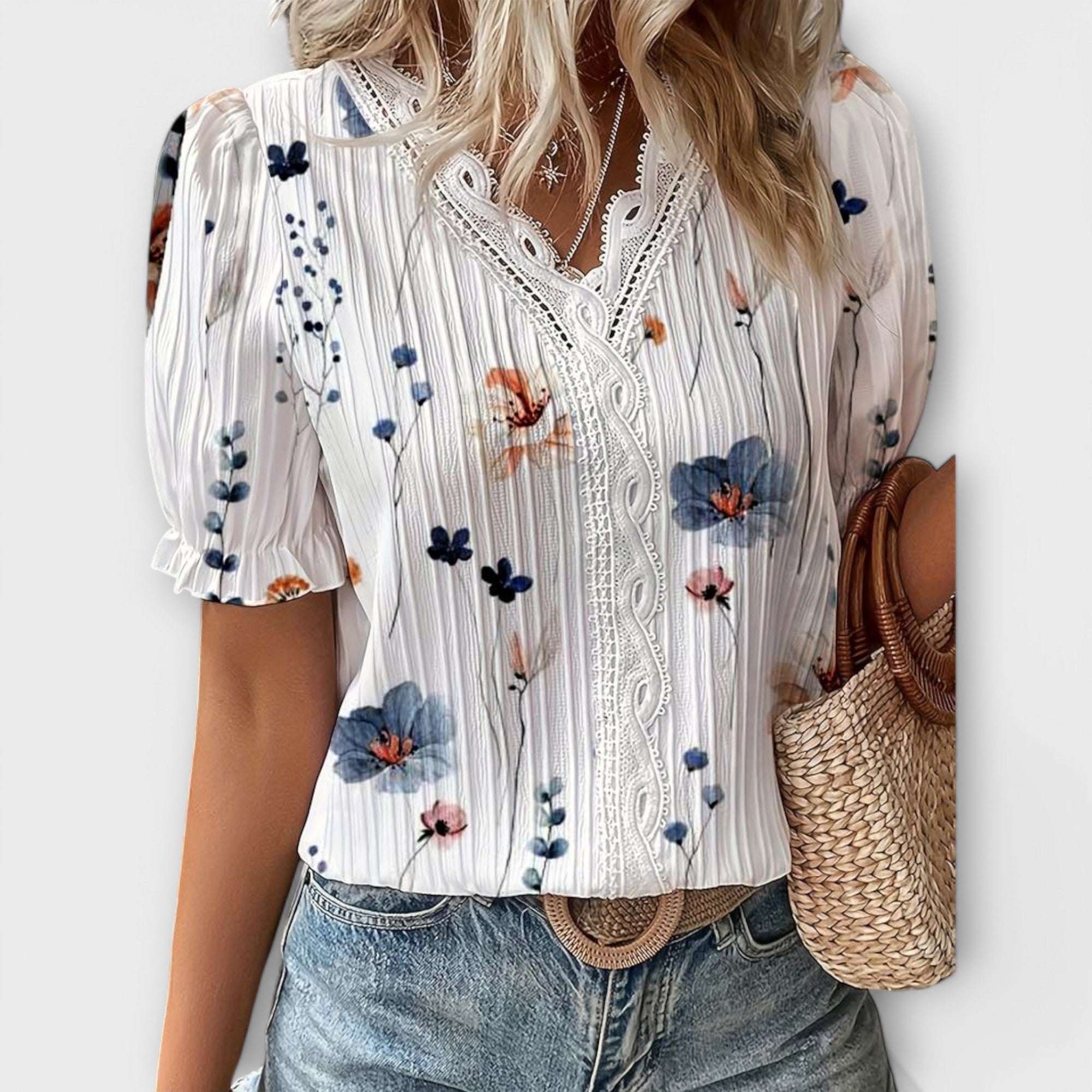 Emily - Fashionable Blouse with V-Neck