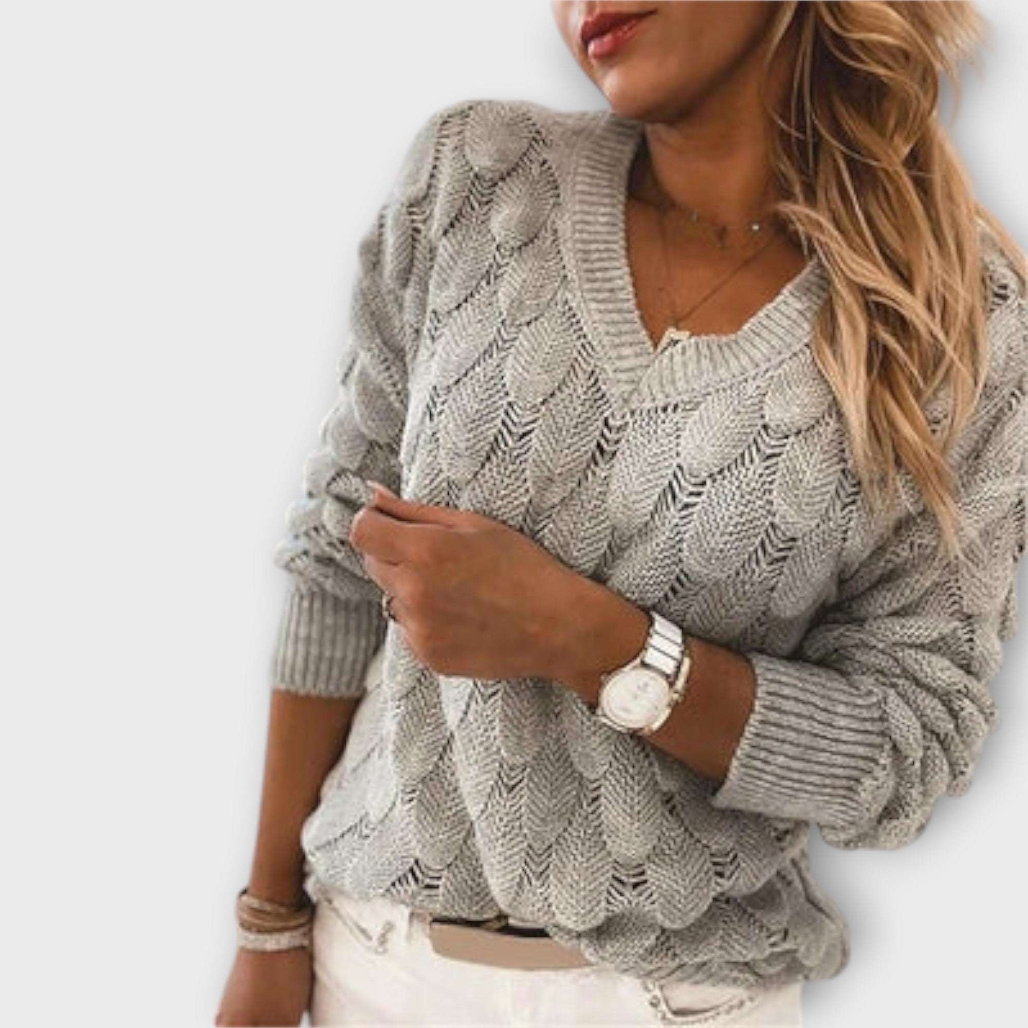 Noemier - Pullover with V-neck