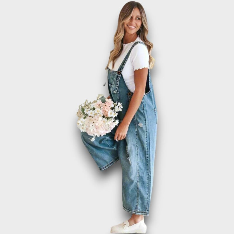 Raina – Vintage Wash Adjustable Jumpsuit